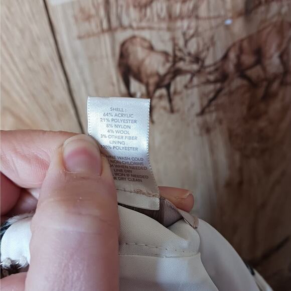 Loft Tartan Plaid Ruffle Detail Wool Blend Skirt Size 6p - Picture 9 of 9